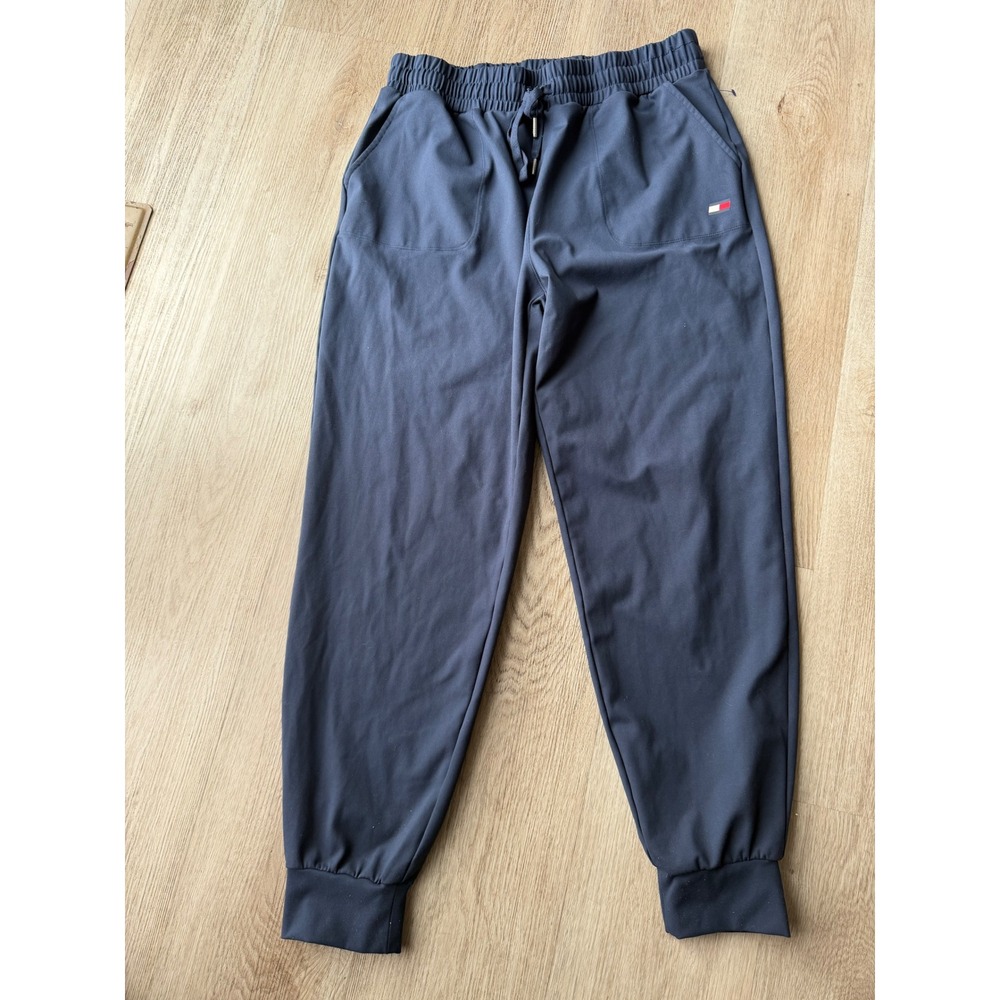 Tommy Hilfiger Sport Womens Navy Blue Joggers Drawstring Athletic Pants Size M